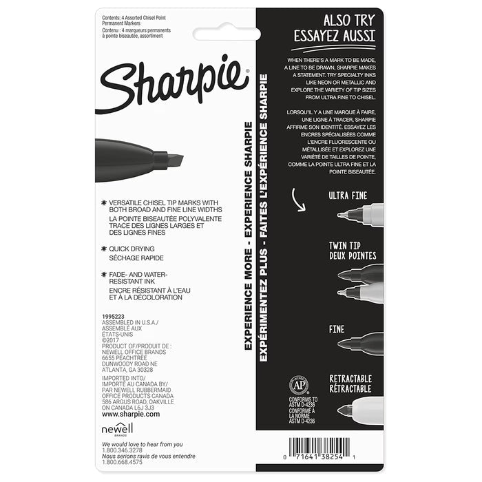 Sharpie Chisel Tip Permanent Markers - 4 Ct - 48 Pack