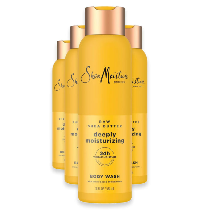 SheaMoisture Raw Shea Butter Body Wash - 18 oz - 4 Pack