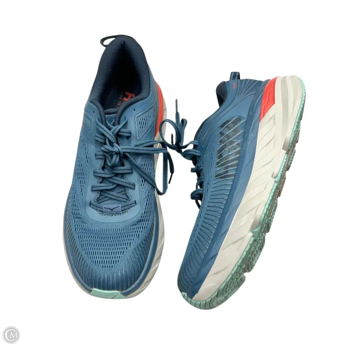 Shoes Athletic By Hoka In Blue & Grey, Size: 9.5