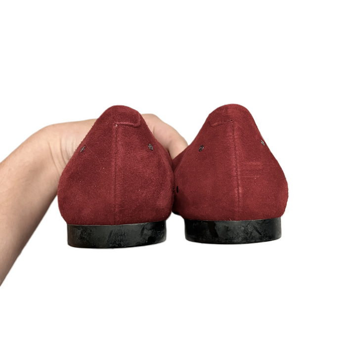 Shoes Flats By Agl In Red & Silver, Size: 6.5