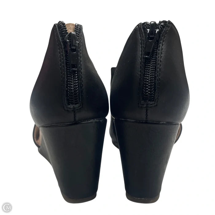Shoes Heels Wedge By Journee In Black, Size: 8
