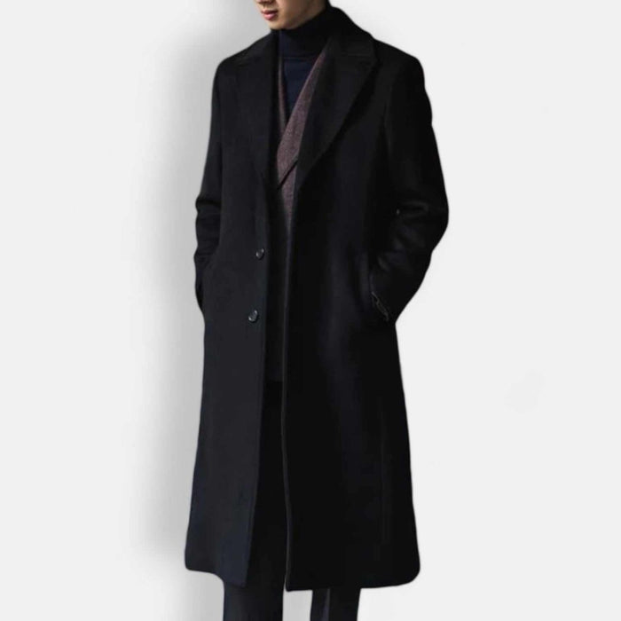 Single breasted trench coat - AntoniosClothing - Black