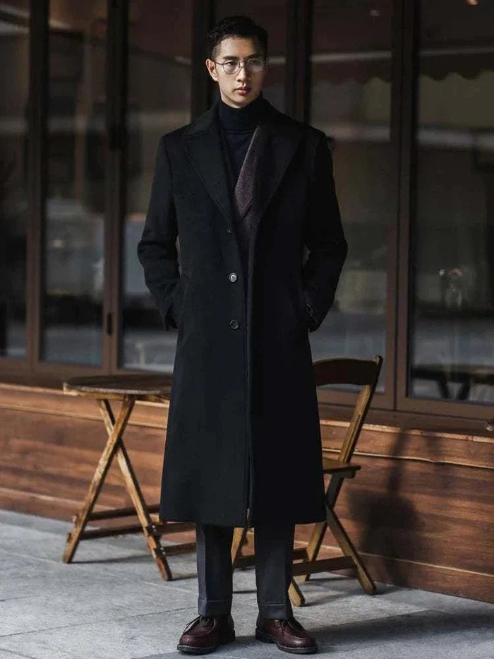 Single breasted trench coat - AntoniosClothing - Black