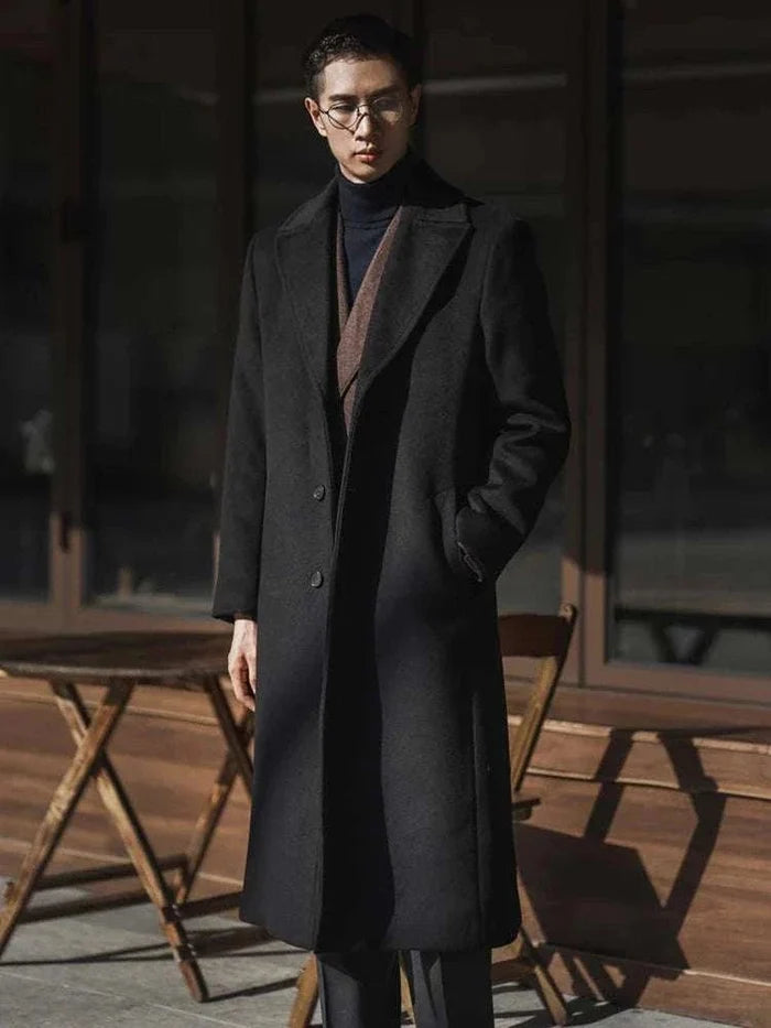 Single breasted trench coat - AntoniosClothing - Black