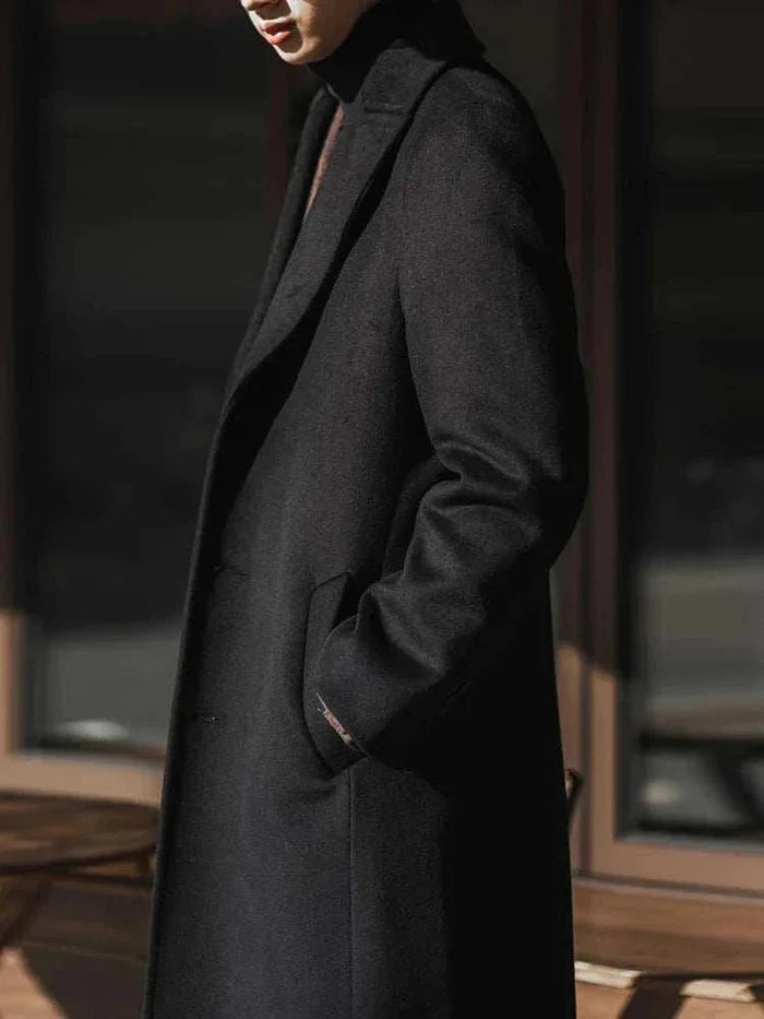 Single breasted trench coat - AntoniosClothing - Black