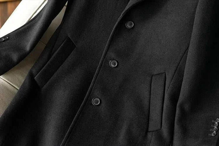 Single breasted trench coat - AntoniosClothing - Black