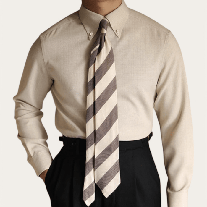 Slim fit business shirt formal and casual elegance - AntoniosClothing - White