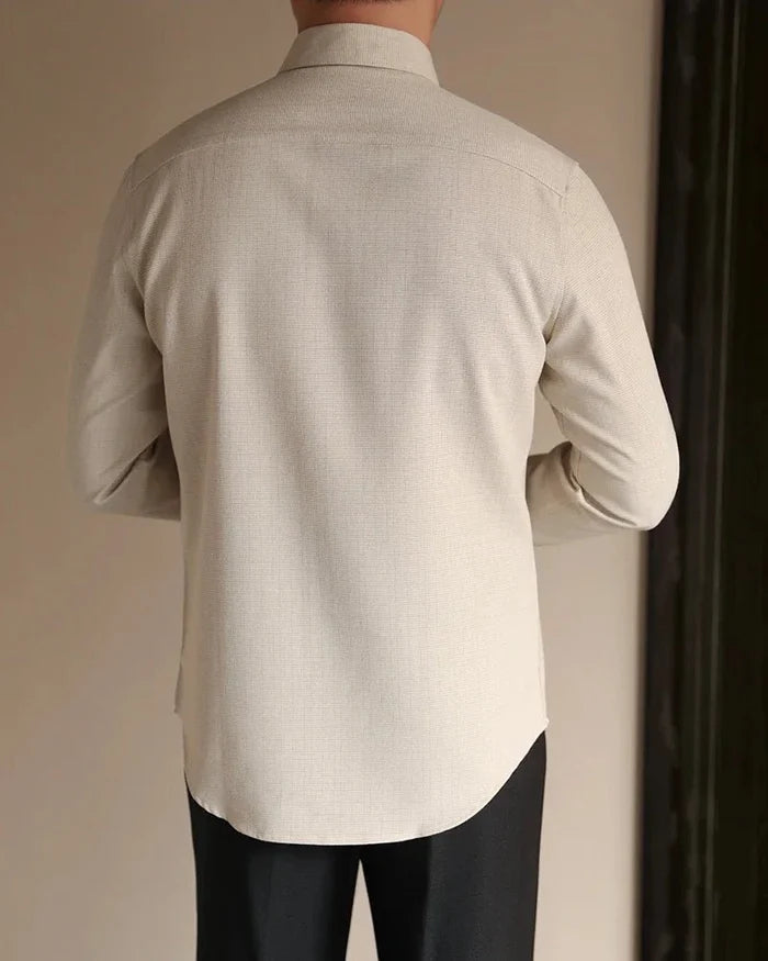 Slim fit business shirt formal and casual elegance - AntoniosClothing - White
