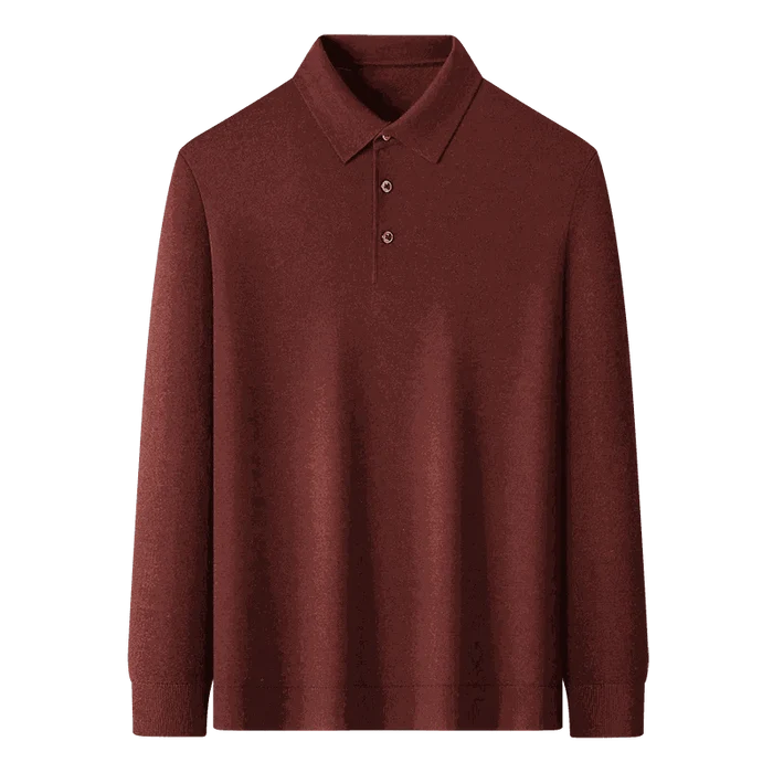 Slim fit wool autumn sweater - AntoniosClothing - Coral Red