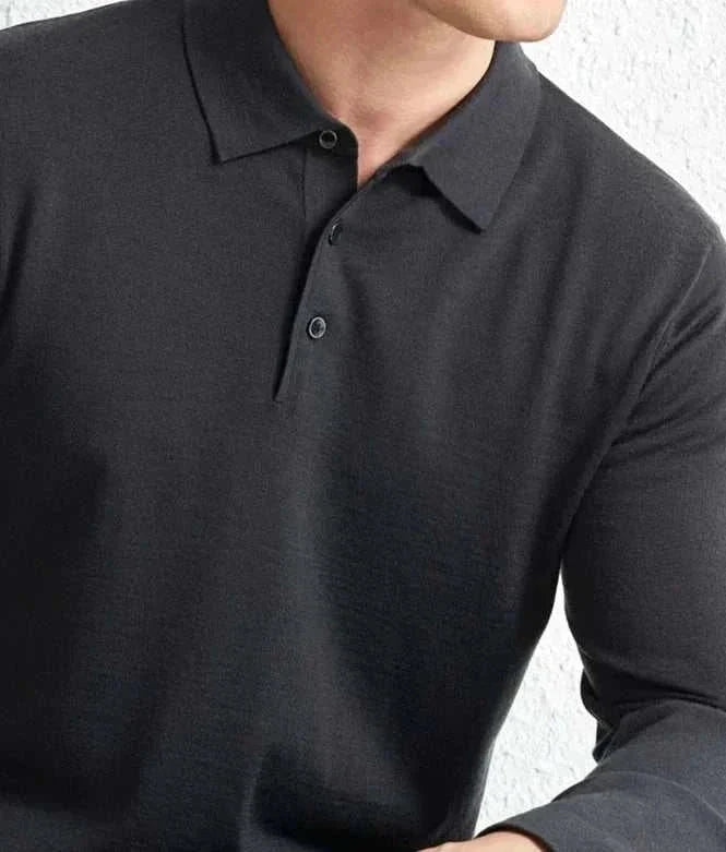 Slim fit wool autumn sweater - AntoniosClothing - Black