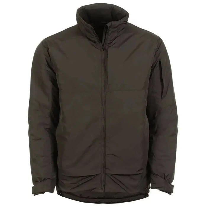 Snugpak Arrowhead Insulated Jacket Black with full front zip and high collar, ideal for outdoor wear. Medium-weight coat for cold weather protection.  from  John Bull Clothing
