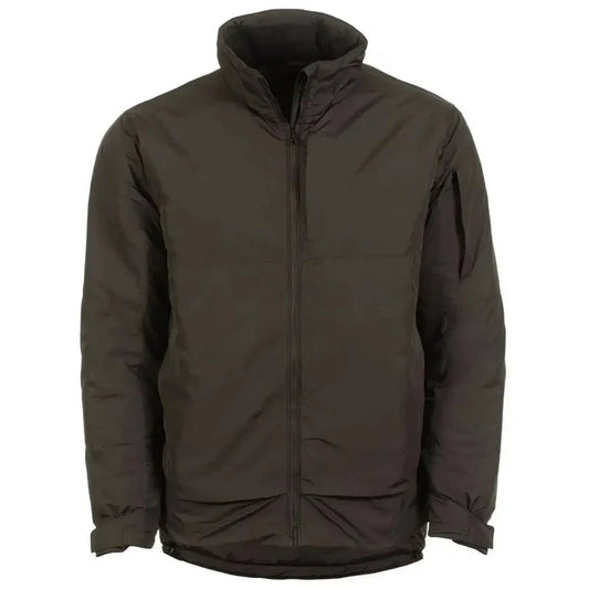 Snugpak Arrowhead Insulated Jacket Black with full front zip and high collar, ideal for outdoor wear. Medium-weight coat for cold weather protection.  from  John Bull Clothing