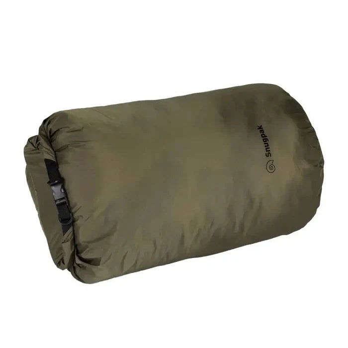 Large olive green Snugpak Dri-Sak Waterproof Dry Bag, designed for outdoor enthusiasts needing secure and waterproof storage solutions.  from  John Bull Clothing