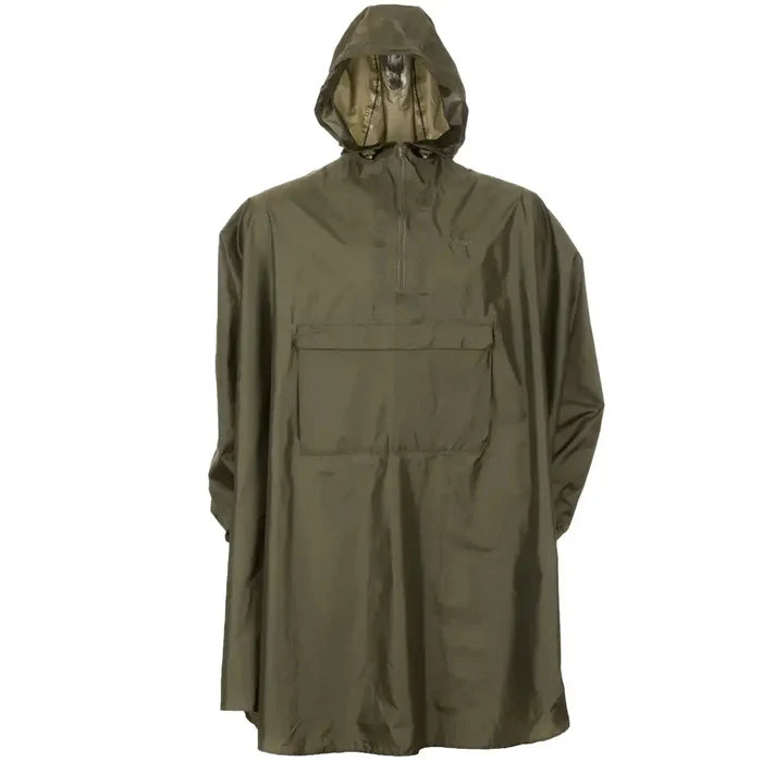 Snugpak Enhanced Patrol Poncho WGTE Olive Green Front On Olive Green from  John Bull Clothing