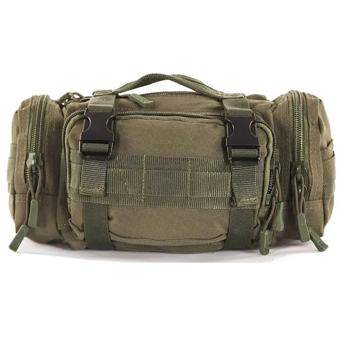 Snugpak ResponsePak Tactical Deployment Bag in olive green with MOLLE webbing, side pockets, and top carry handle for outdoor travel gear. Green from  John Bull Clothing
