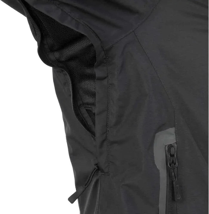 Underarm ventilation zip on Snugpak Torrent Waterproof Jacket for breathability during high activity in wet conditions.  from  John Bull Clothing