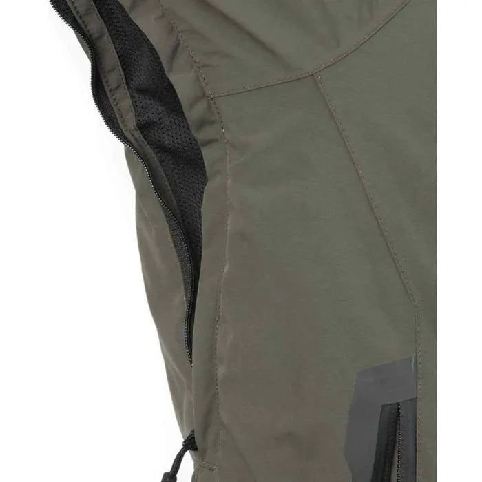 Detail of Snugpak Torrent Green Jacket's underarm ventilation with mesh lining for breathability and comfort.  from  John Bull Clothing