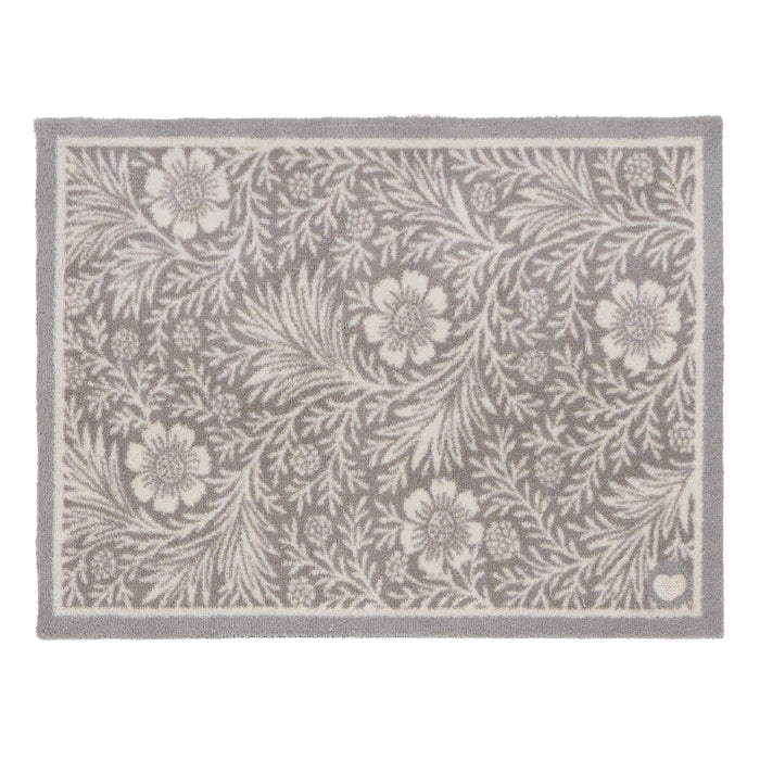 Soft Florals Grey Doormat with a floral design.