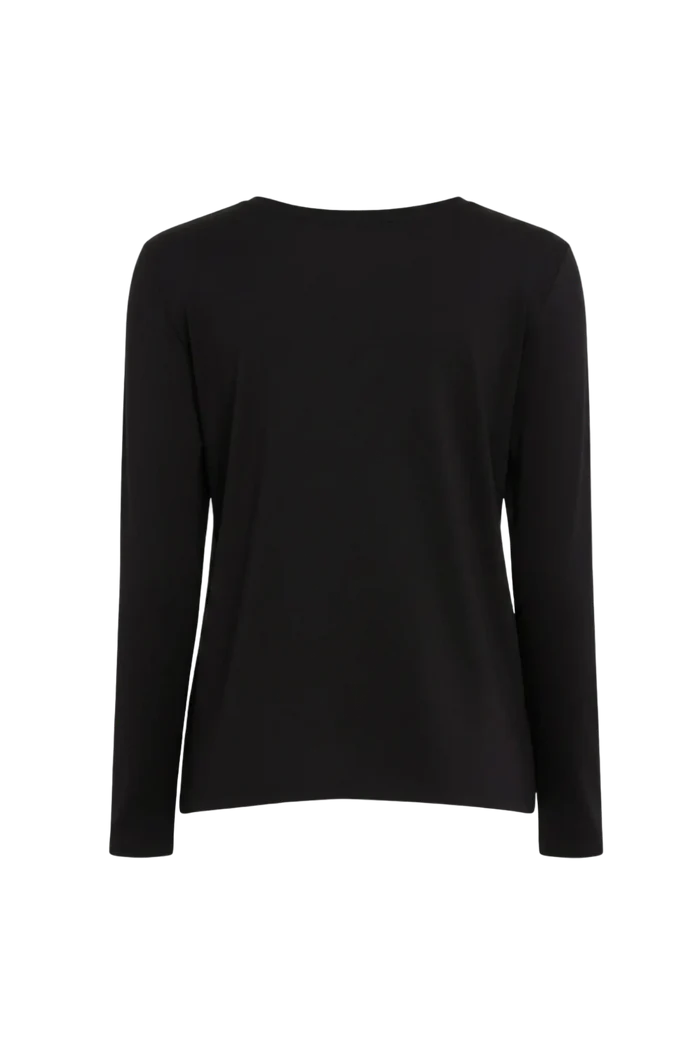 Soft Touch Long Sleeve Crewneck With Back Pleat