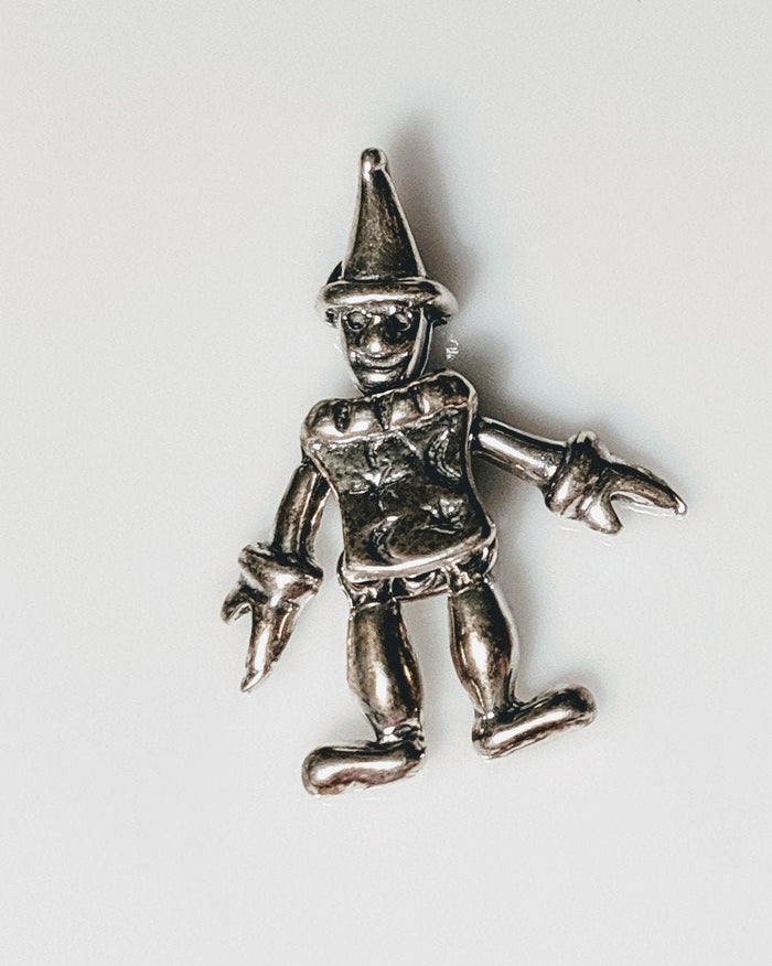 Solid Sterling Silver 3D Hinged Clown Charm, Large, Movable, Dancing, Children's, Charm 268-802