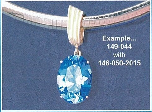 Solid Sterling Silver Or Yellow or White Gold Omega Dangle Bail, Slider Bail, Open Ring New, Made in USA 149-047