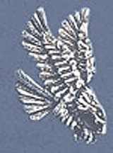 Solid Sterling Silver Small, Medium or Large Finished Antique Eagle, Bald Eagle, Charm, DYI Jewelry, With Loop on Back, 570-075/076/077