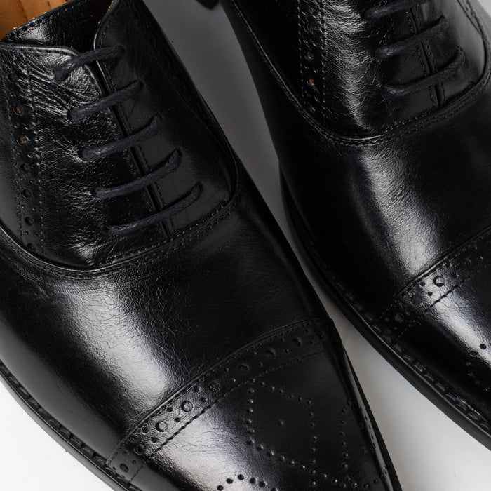 Zapato de Vestir Negro SOTOL Piel Pulida Artesanal León Guanajuato | Muy Nacional