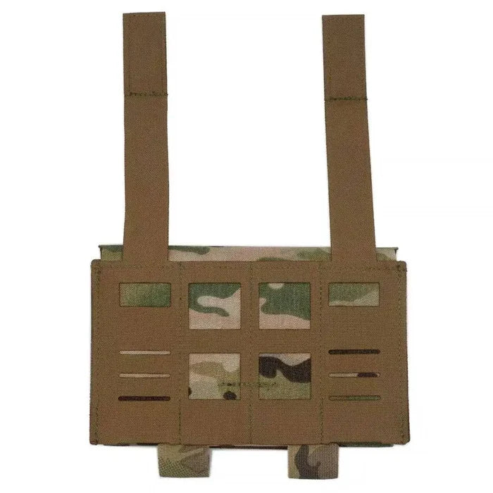 Rear view of Spectre Admin Sleeve Multicam showing laser-cut MOLLE panel for secure and versatile attachment options.  from  John Bull Clothing