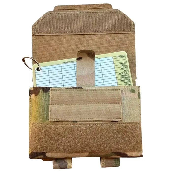 Open Spectre Admin Sleeve Multicam displaying internal admin storage with notepad, designed for efficient field organization.  from  John Bull Clothing
