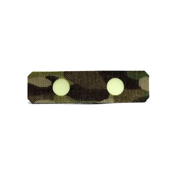 Spectre Lumineyes Double Panel Soldier Marking System in multicam Cordura with two luminous markers, ideal for tactical visibility in outdoor use.  from  John Bull Clothing
