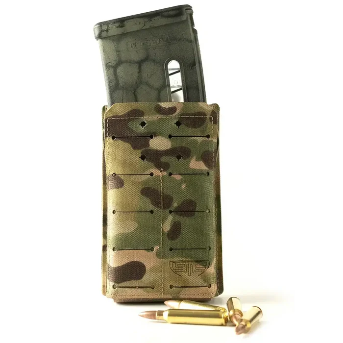 Camouflage magazine pouch with loaded magazines and bullets for military gear  from  John Bull Clothing