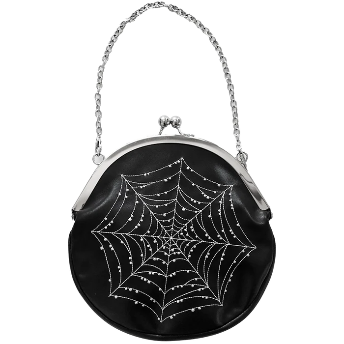 Spiderweb Kisslock Handbag