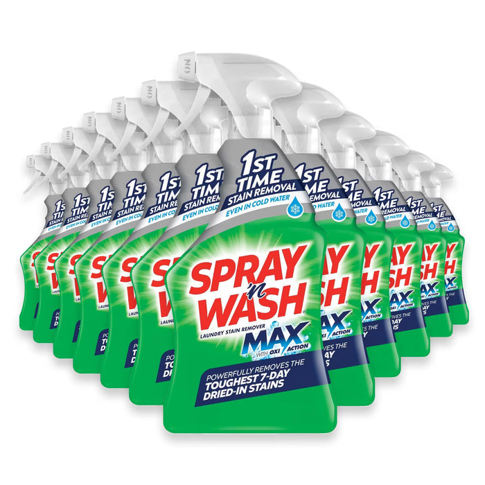 Spray 'n Wash Max Maximum Strength Laundry Stain Remover Trigger Spray 16 oz - 12 Pack