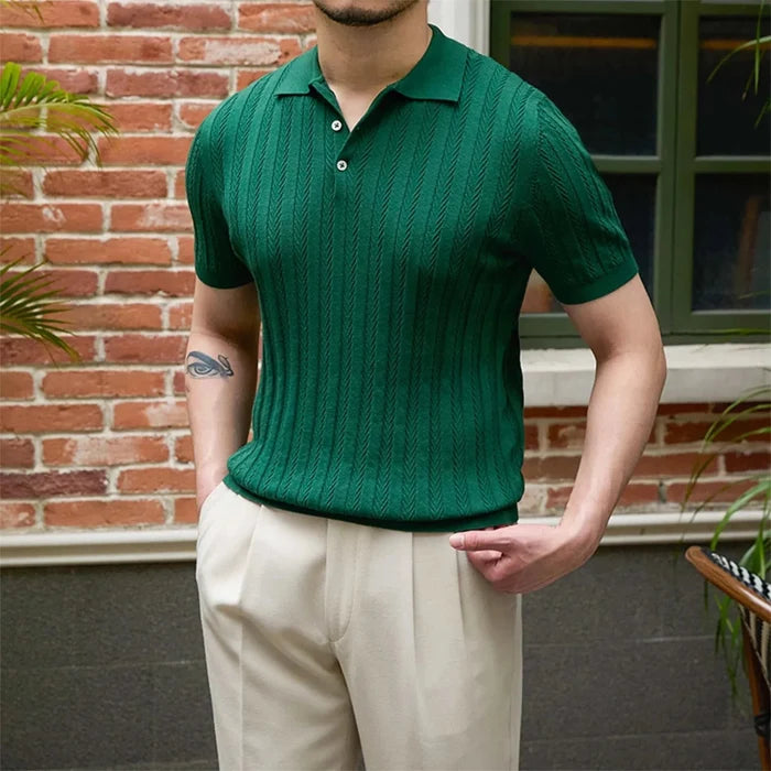 Spring gentleman english t-shirt - AntoniosClothing - Green