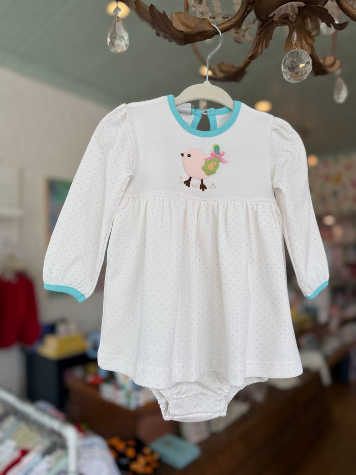 Squiggles - Long Sleeve Onesie Dress - Birdee