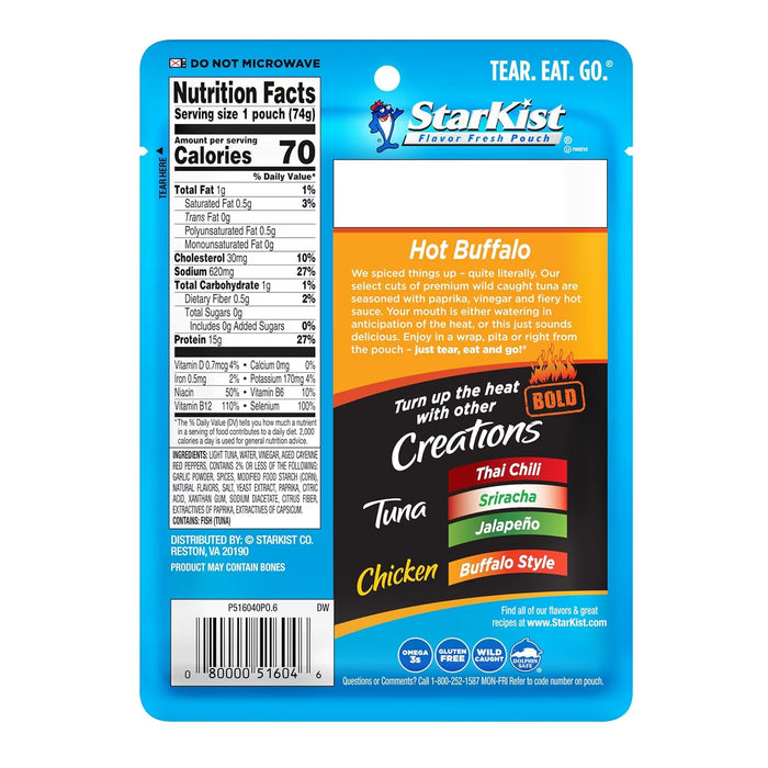 StarKist Tuna Creations BOLD Hot Buffalo Tuna - 2.6 oz - 24 Pack