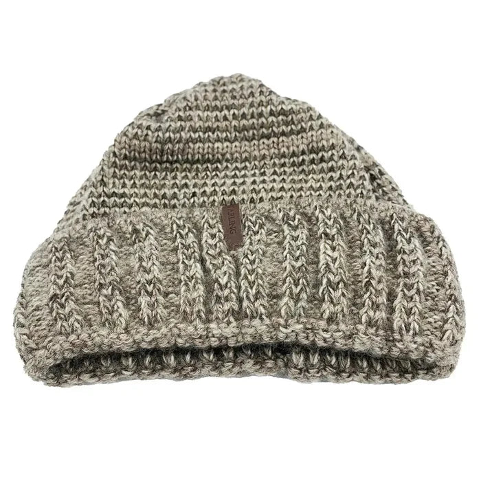 Starling Unisex Turnup Beanie Hat B069 - John Bull Clothing Brown from  John Bull Clothing