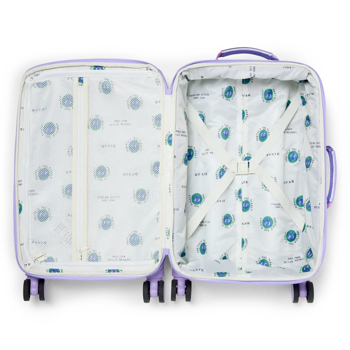 State Bags - Logan Carry-On Suitcase - 3D Metallic Butterfly
