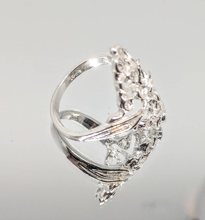 Sterling Silver or 14kt Gold Filagree Freeform Ring Shank Size 7 setting DYI Jewelry,  Fashion Ring 168-068/148-068