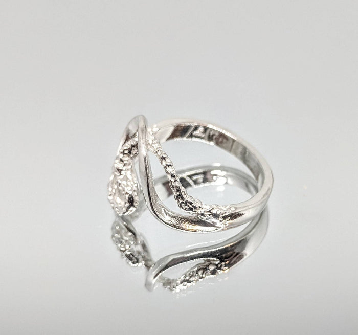 Sterling Silver or 14kt Gold Freeform Textured Ring Shank Size 7 setting DYI Jewelry,  Fashion Ring 168-076/148-076