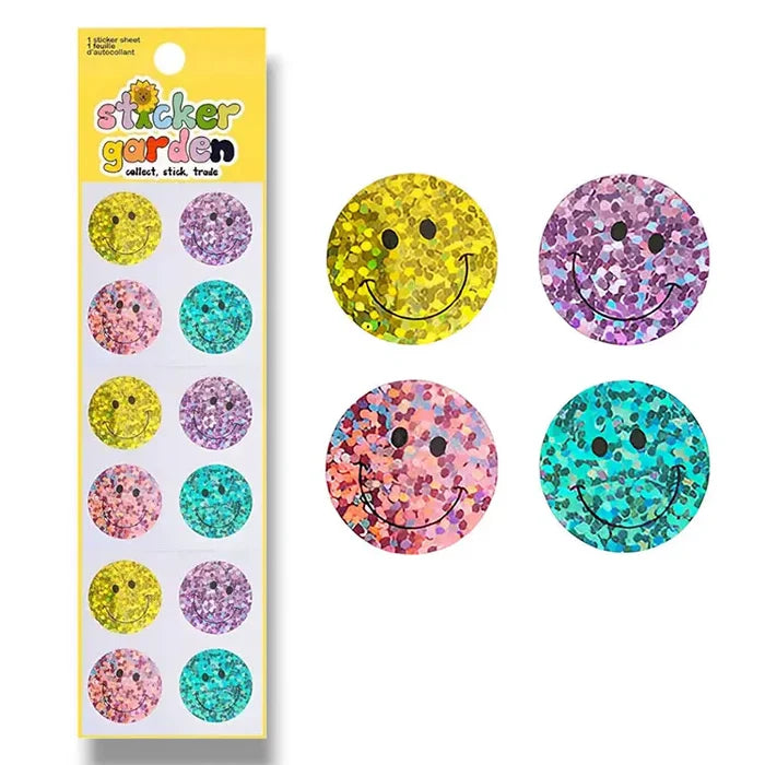 Sticker Garden - Sparkle Smiley Faces