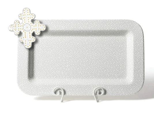Stone Small Dot Mini Entertaining Rectangle Platter Happy Everything