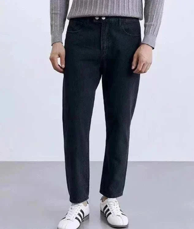 Straight business jeans - AntoniosClothing - Black