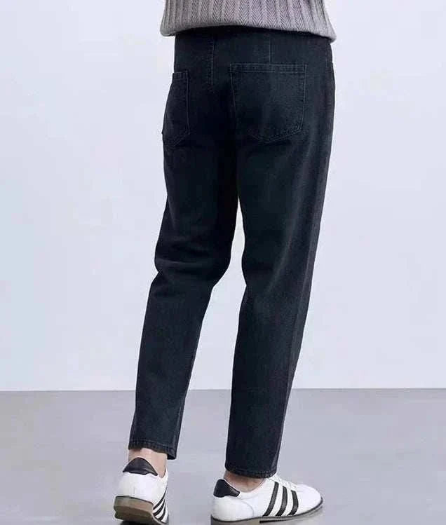 Straight business jeans - AntoniosClothing - Black