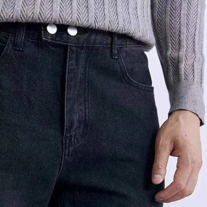 Straight business jeans - AntoniosClothing - Black