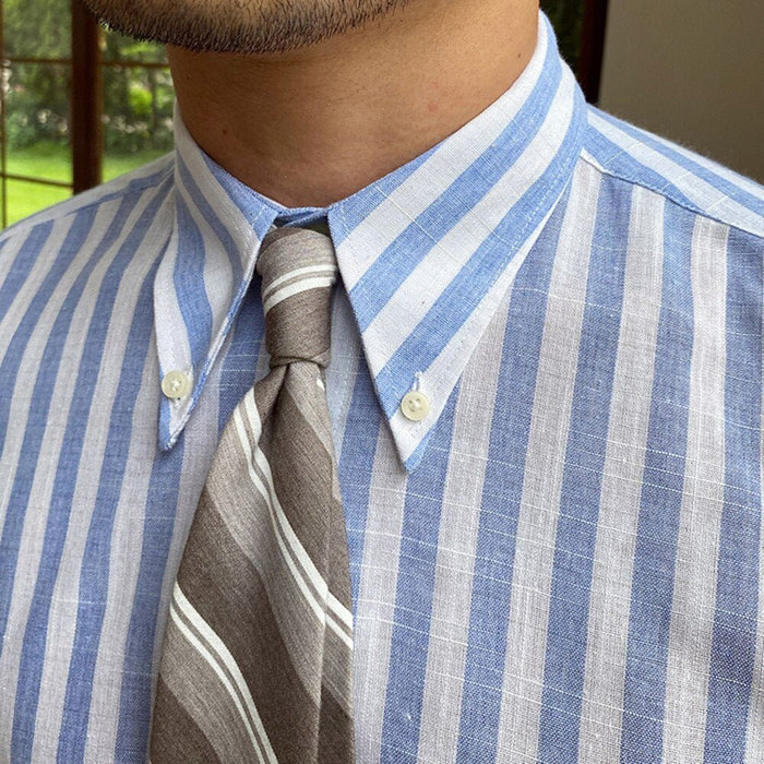 Summer Formal Striped Shirt - AntoniosClothing - Yellow