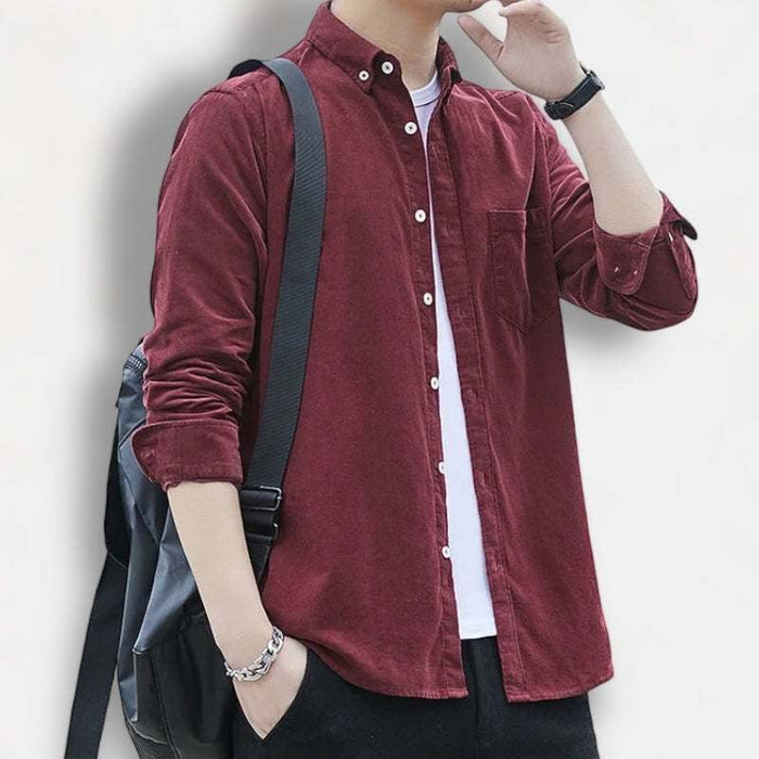 Summer loose style long-sleeve shirt - AntoniosClothing - Light gray