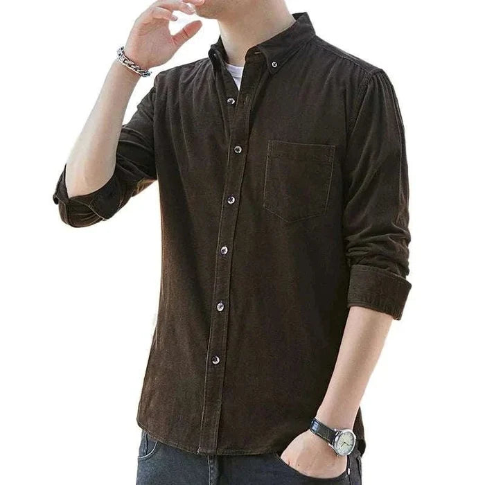 Summer loose style long-sleeve shirt - AntoniosClothing - Light gray