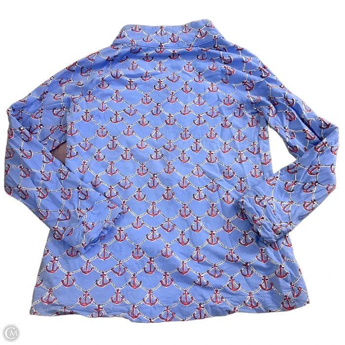 Sweatshirt Designer By Lilly Pulitzer In Blue & Red, Size: L