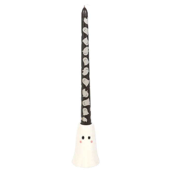 Sweet Ghost Candlestick Holder with Candle